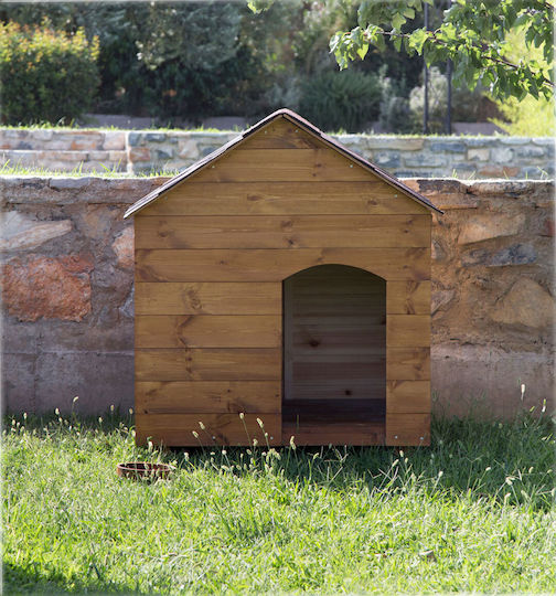 Woodware Căsuță pentru Câine Mare Lemn Pentru Interior Maro 80x80x100cm
