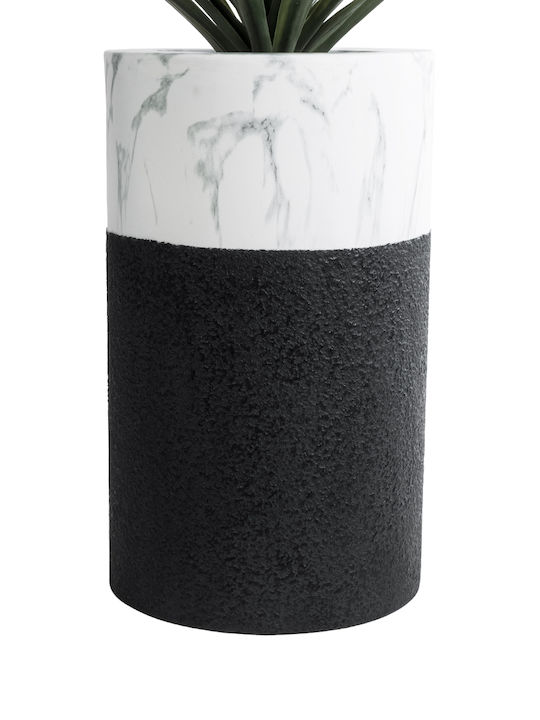 GloboStar Almudena Planter Polyester Black with Stand 36x36x60cm.