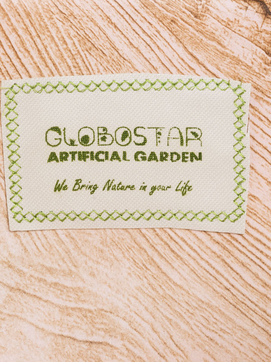 GloboStar Pandora Übertopf Polyester Braun mit Gestell 60x60x43εκ.