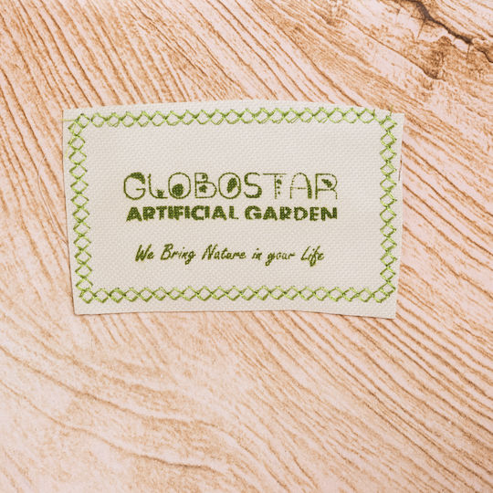 GloboStar Pandora Übertopf Polyester Braun mit Gestell 60x60x43εκ.