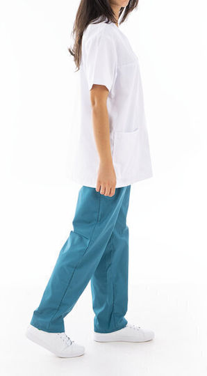 Women's Petrol Blue Medical Pants Cotton and Polyester