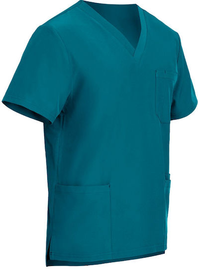 Be Unique Men's Petrol Blue Medical Blouse