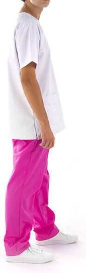Men's Fuchsia Medical Pants Cotton and Polyester