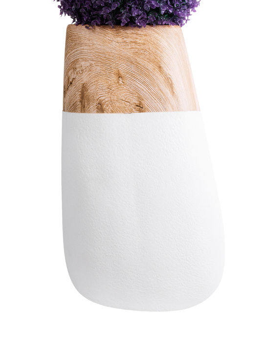 GloboStar Pandora Planter Polyester White with Stand 45x45x72cm.