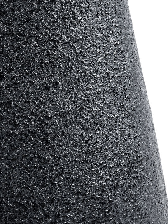 GloboStar Chloe Übertopf Polyester Schwarz mit Gestell 45x45x90εκ.