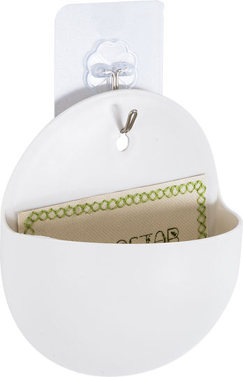 GloboStar Artificial Garden Lyon Planter Plastic White with Stand 12x6x13.5cm.