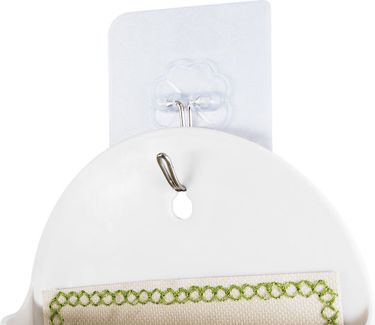 GloboStar Artificial Garden Lyon Planter Plastic White with Stand 12x6x13.5cm.