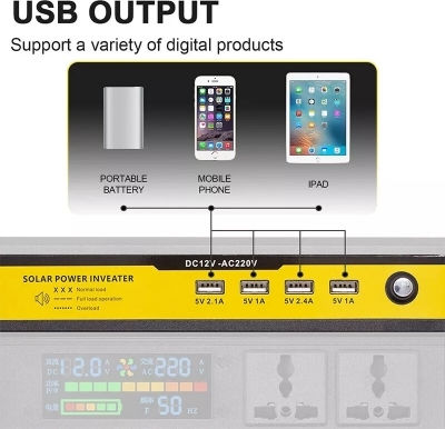 Car Inverter Pure Sinewave 1200W to Converter 12V DC in 230V AC