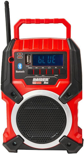 Raider R20 Solo Φορητό Ραδιόφωνο με Bluetooth και USB Κόκκινο