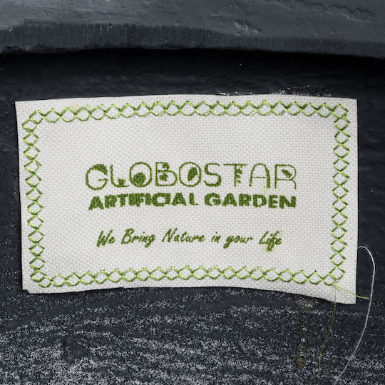 GloboStar Artificial Garden Damascus Саксия Полиестер Черен 45x45x45εκ.