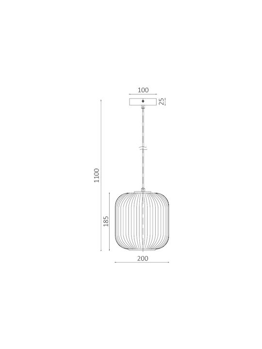 Braytron Pendant Light Beige with Socket E27
