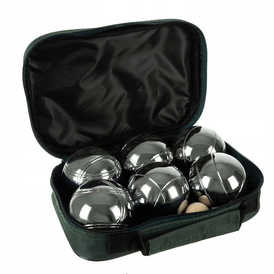 Geological Petanque Game Zola 6 Metal Balls Storage Case 1 Wooden Ball String Measuring Distance