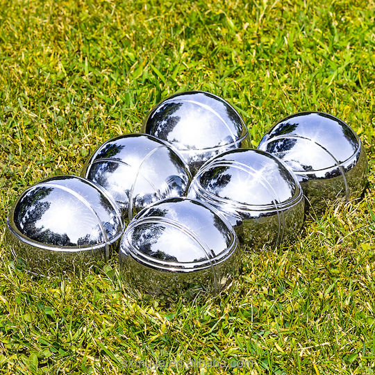 Geological Petanque Game Zola 6 Metal Balls Storage Case 1 Wooden Ball String Measuring Distance