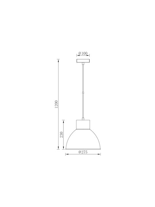 Braytron Pendant Light Beige with Socket E27 27.5x27.5cm