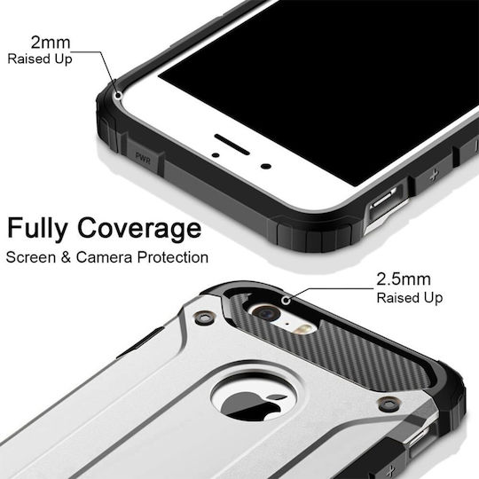 Sonique Heavy Armor Back Cover Plastic / Silicone 2mm Silver (Samsung Galaxy A50/A50S/A30S)