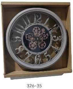 Wall Clock Plastic Gray Ø35cm
