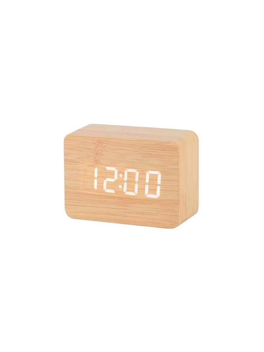 Tabletop Digital Clock with Alarm Beige 909481_be