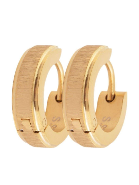 Akzent Earrings Hoops made of Steel Gold Plated