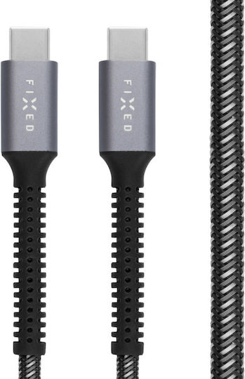Fixed Плетен USB 2.0 Кабел USB-C Мъжки - USB-C 240W Захранване (PD) 1.2м