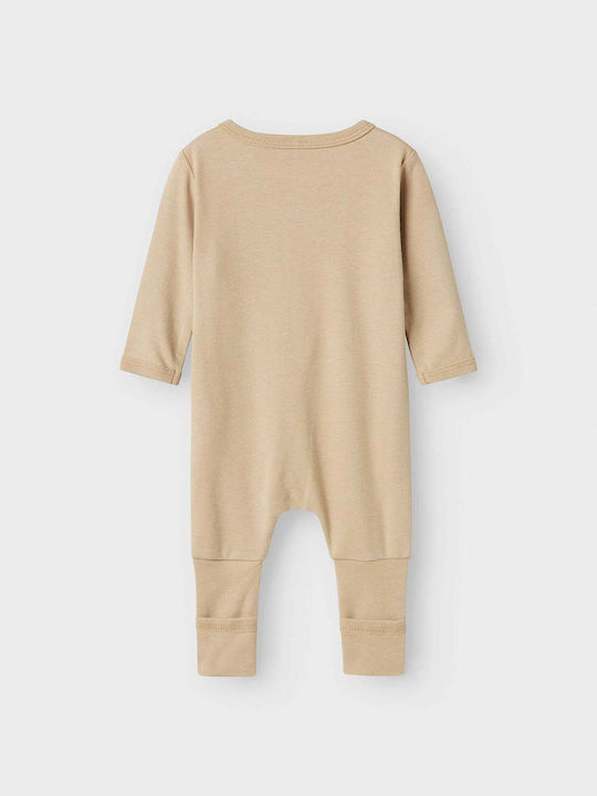 Name It Комплект Бебешко Боди Дълъг ръкав Beige 2бр