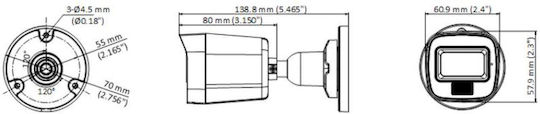 Hikvision DS-2CE16U0T-LF(O-STD) Cameră de Supraveghere 4K Rezistentă la apă cu Lentilă 2.8mm