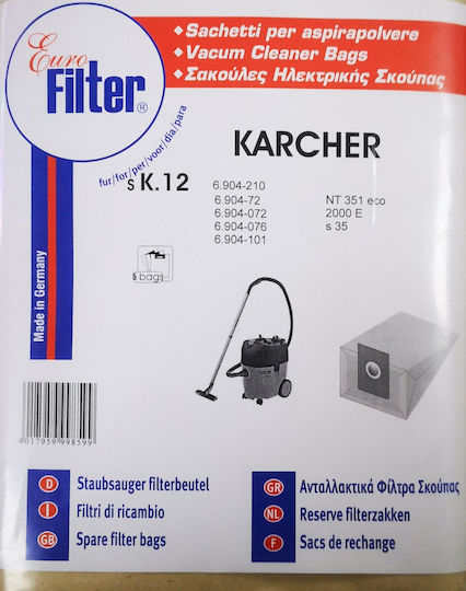 Euro Filter Σακούλες Σκούπας 5τμχ Συμβατή με Σκούπα Karcher