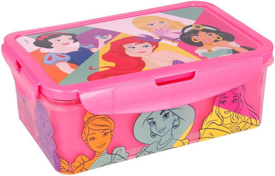 Stor Disney Princess Plastic Kids' Food Container Disney Princess 1.19lt Pink