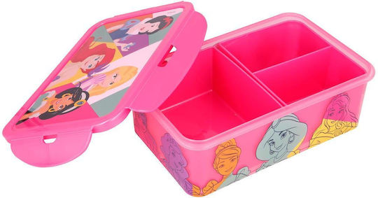 Stor Disney Princess Plastic Kids' Food Container Disney Princess 1.19lt Pink