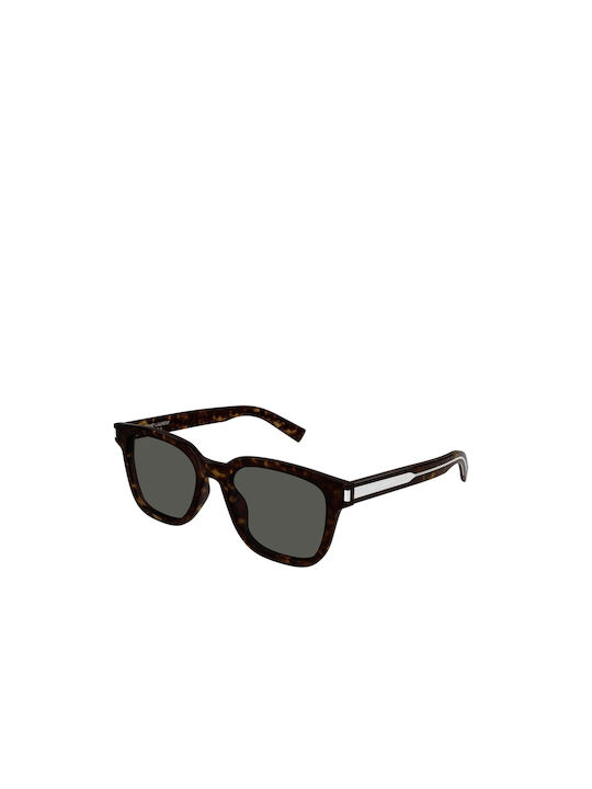 Ysl Sunglasses with Brown Tartaruga Plastic Frame and Gray Lens SL 711 002