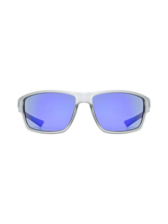 Uvex Sportstyle 230 Sunglasses with Gray Plastic Frame and Blue Mirror Lens S5320695116