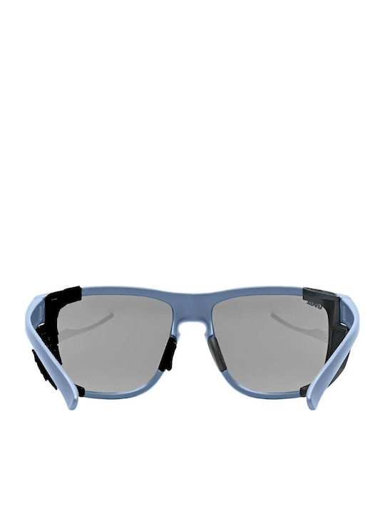 Uvex Sportstyle 312 Men's Sunglasses with Blue Plastic Frame and Silver Mirror Lens S5330074416