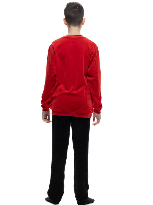 Galaxy Kids' Pajamas Winter Cotton Red