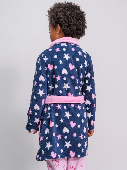 Arnetta Παιδική Ρόμπα Χειμωνιάτικη Fleece Μπλε