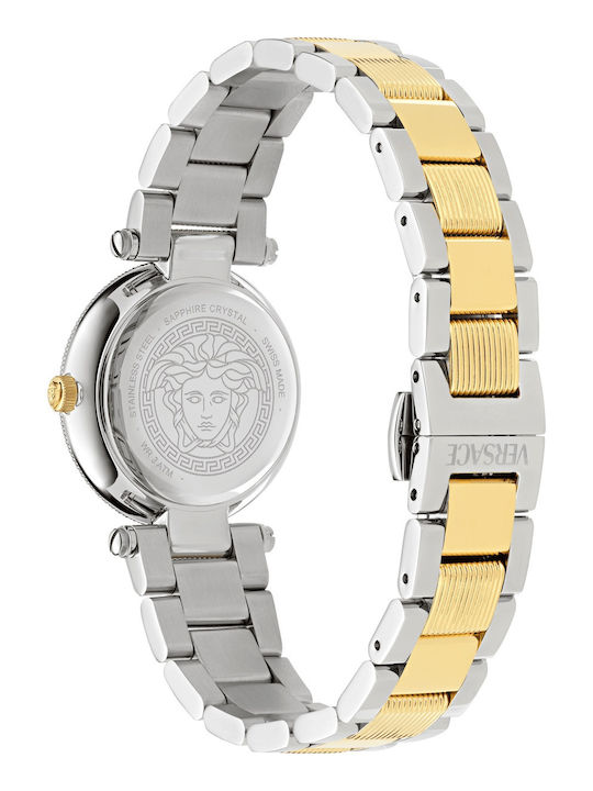 Versace Revive Women's Watch with Gold Metal Bracelet