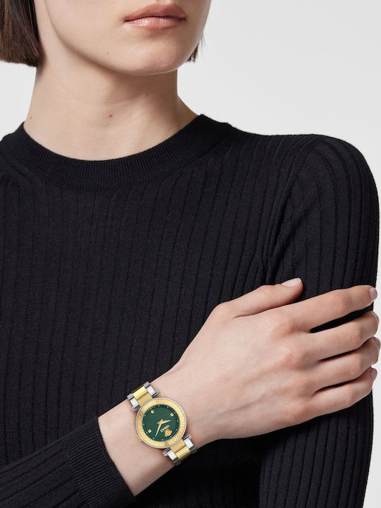 Versace Revive Women's Watch with Gold Metal Bracelet