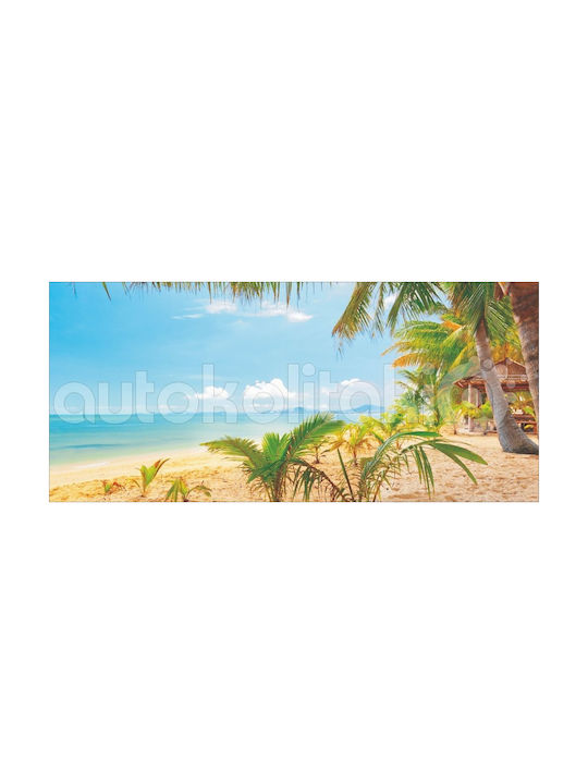 Canvas Painting Exotic Beach 65cm X 35cm