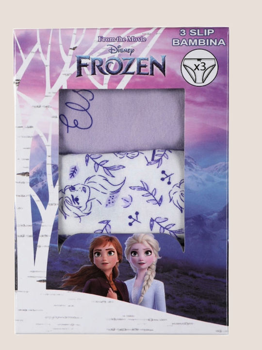 Disney Frozen Σετ Παιδικά Βρακάκια Λιλα 3τμχ
