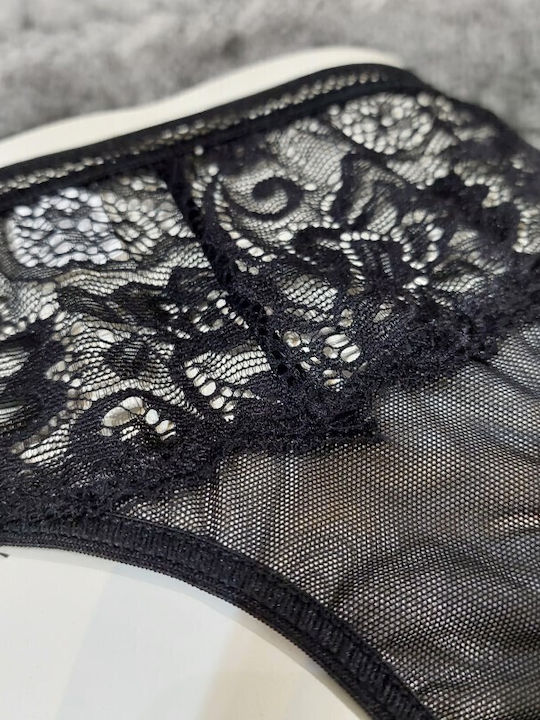 Femeie Șir de caractere cu Dantelă Black