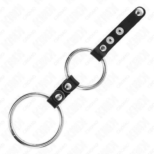 Kink Ring Schwanz Leder Schwarz