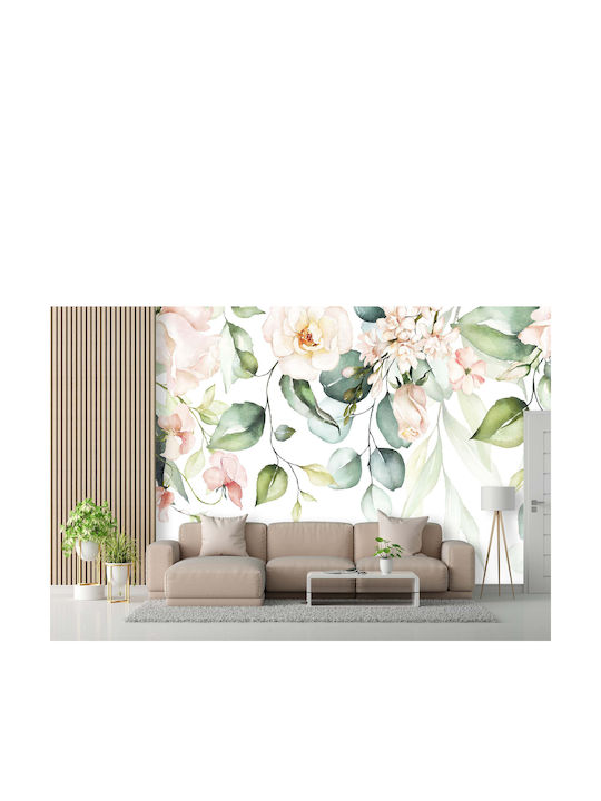 Fototapet Living Room Tapet Modern Flori Pastel 148x220