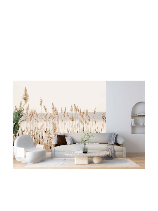 Modern Wallpaper Living Room Wallpaper Pampas Grass Boho Beige 240x360