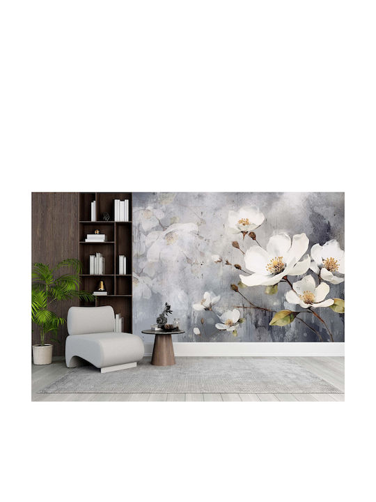 Blumen Wandbild Wohnzimmer Weiße Tapete 148x220 Magnolienblüten