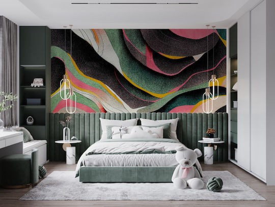 Decorațiune de Perete Murală pentru Living, Nisip Multicolor, 148x220