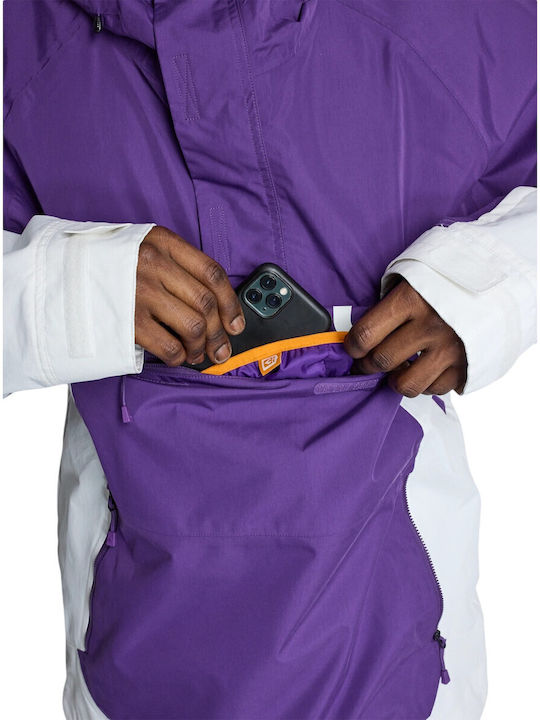 Burton Frostner 2l 21470104501 Ανδρικό Μπουφάν για Σκι & Snowboard Μωβ