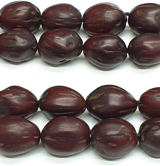 Roloi Komboloi Nutmeg Worry Beads Burgundy 34cm