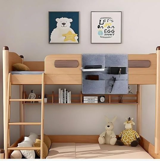 Bett-Organizer mit kabelloser Ladefunktion Grau OEM