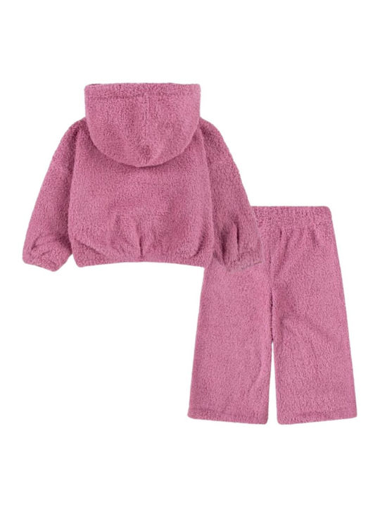 Nike Kids Sweatpants Set Pink Swoosh