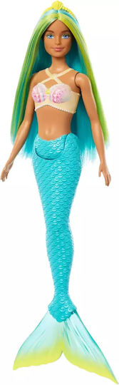 Barbie Light Blue Mermaid Tail and Tiara Doll Dreamtopia Blue Tail for 3++ Years 30cm