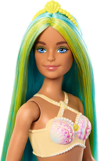Barbie Light Blue Mermaid Tail and Tiara Doll Dreamtopia Blue Tail for 3+ years+ Years 30cm