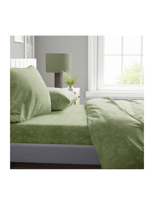 Dimcol Duvet Cover Single 160x240 Shadow 24 Lime Green